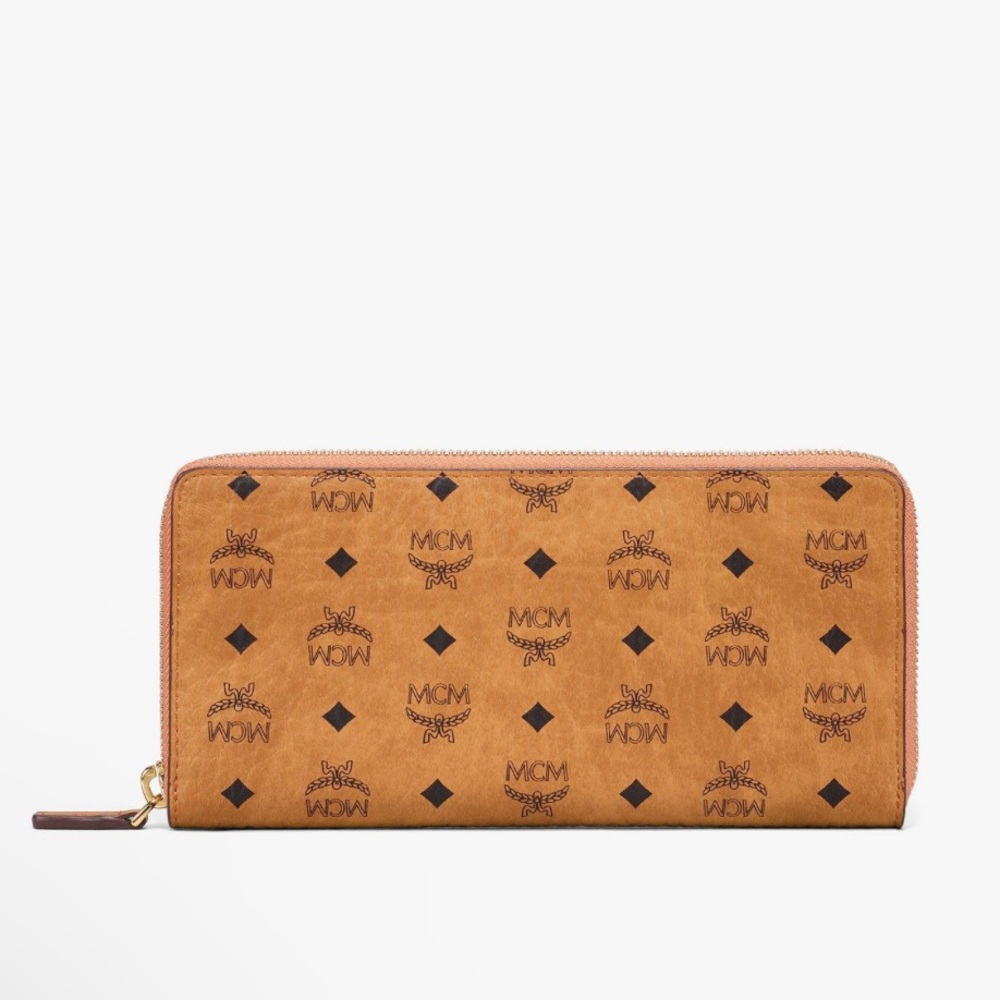 Zip Around Wallet In Visetos Cognac - image 1